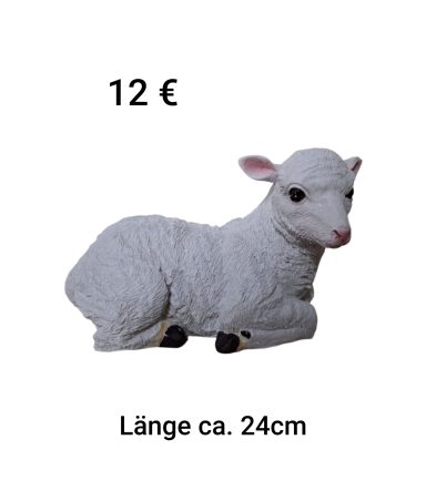 Lamm liegend Deko Lamm