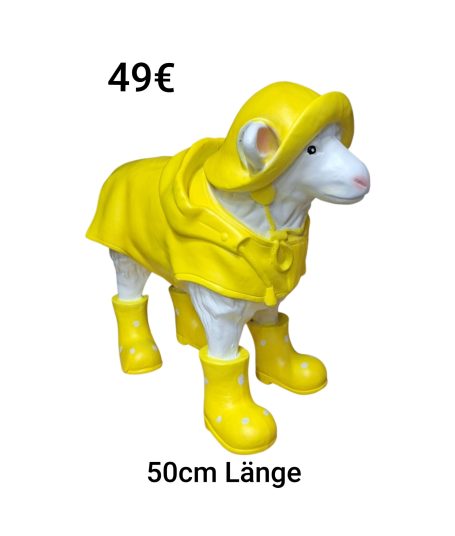 Deko Schaf Regenmantel Gelb Deko Schaf
