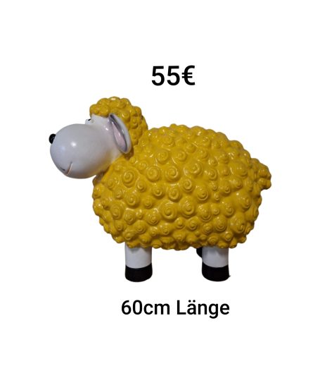 Deko Schaf XL Gelb Deko Schaf